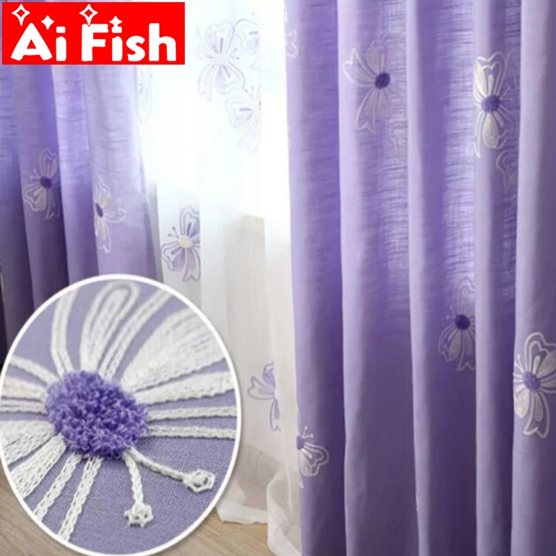 Pastoral Luxury Bedroom Curtain Fabrics Purple Butterfly Shade Curtains For Living Room White Embroidered Voile Drapes MY004-40
Pastoral Luxury Bedroom Curtain Fabrics Purple Butterfly Shade Curtains For Living Room White Embroidered Voile Drapes MY004-40