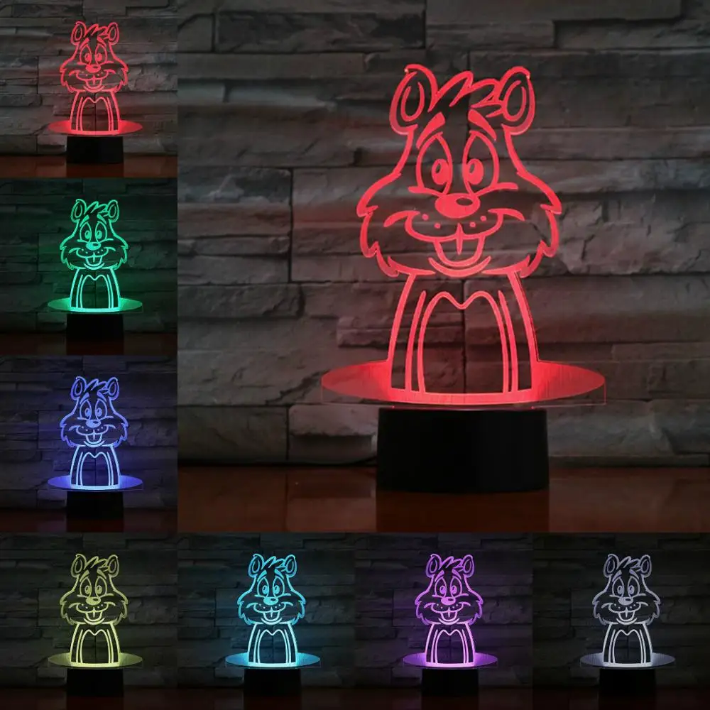 

Cartoon Tiger 3D Lamp Illusion Night Light LED Bulb Multicolor Flash Fade Lampara Holiday Birthday Gifts For Children Kid Toy