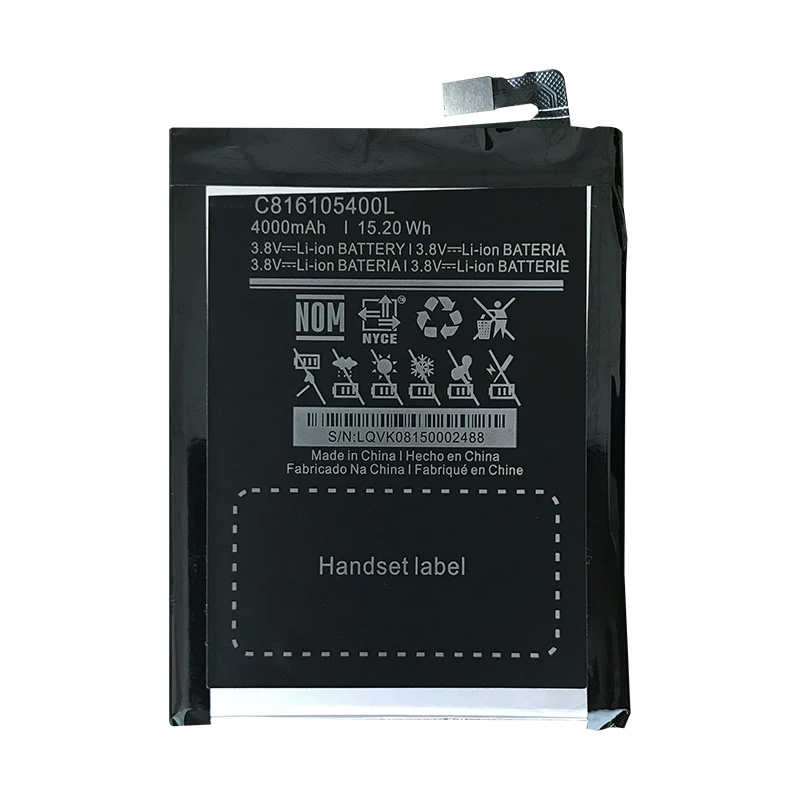 3 8 В 4000 мАч Замена C816105400L Батарея для BLU Energy x E010Q ляторной батареи мобильного