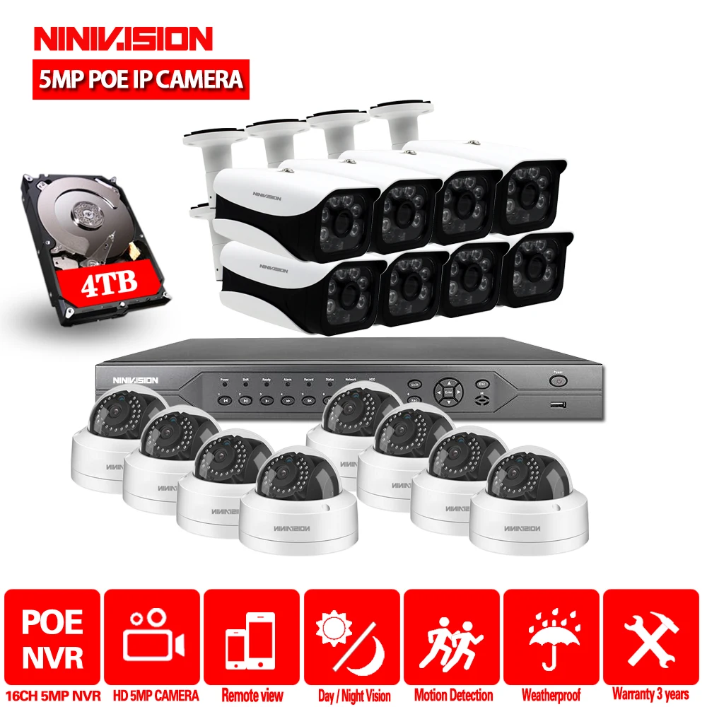 H.265 16CH CCTV systems camera nvr 4k ultra hd Waterproof 5.0MP Security IP Camera P2P Video Surveillance System Set
H.265 16CH CCTV systems camera nvr 4k ultra hd Waterproof 5.0MP Security IP Camera P2P Video Surveillance System Set