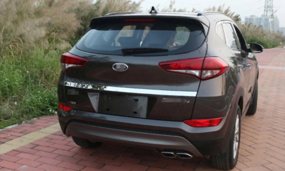 Хромированная Задняя Крышка багажника для Hyundai TUCSON TL крышка чемодана задняя