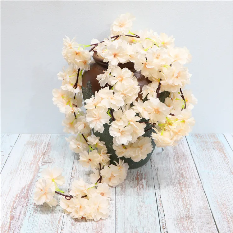 2pcs/lot artificial Cherry Blossom Cane ratten simulation Flower Vine Wedding Home Festival Decoration Decorative Flower Wreath
2pcs/lot artificial Cherry Blossom Cane ratten simulation Flower Vine Wedding Home Festival Decoration Decorative Flower Wreath