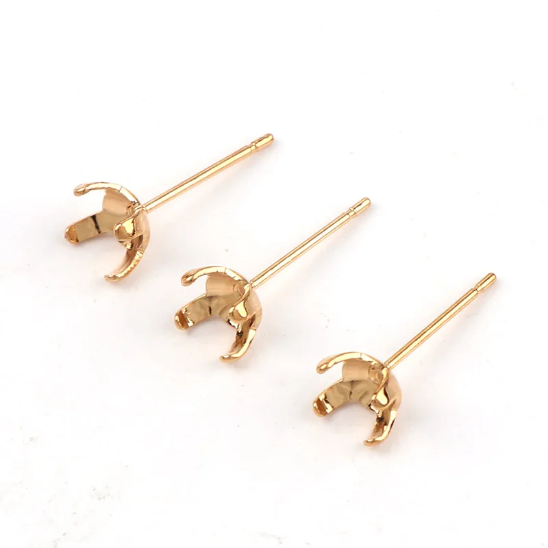 6mm Metal Earrings Four Claws Clasp Blank Base Claw Setting DIY Crystal Rhinestone Earring back Earstud Jewelry Findings
6mm Metal Earrings Four Claws Clasp Blank Base Claw Setting DIY Crystal Rhinestone Earring back Earstud Jewelry Findings