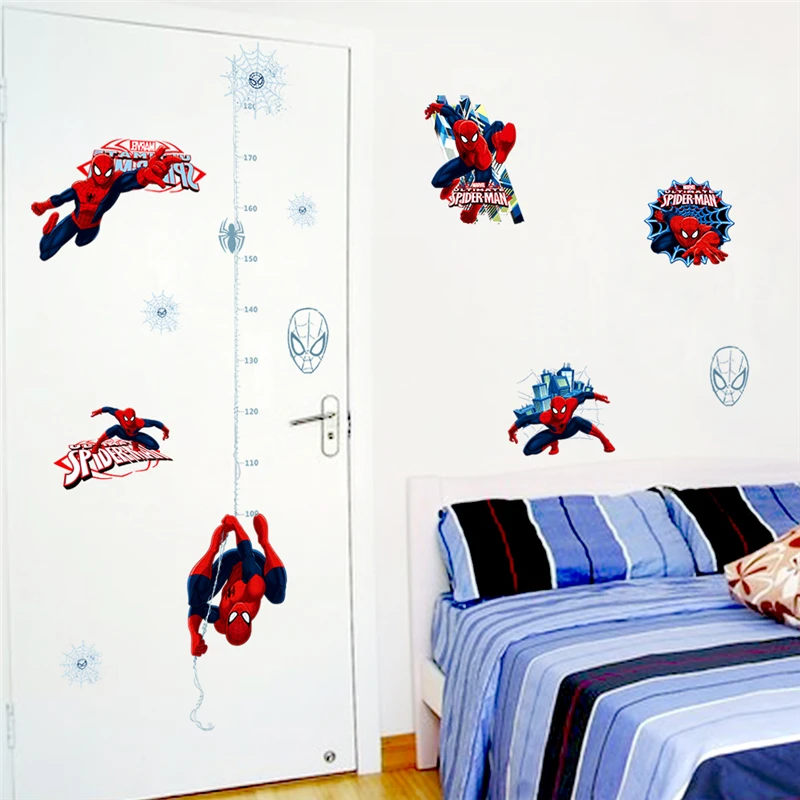 Disney Marvel Hero Spiderman Height Measure Wall Stickers Bedroom Home Decor Cartoon Growth Chart Wall Decals Pvc Mural Art
Disney Marvel Hero Spiderman Height Measure Wall Stickers Bedroom Home Decor Cartoon Growth Chart Wall Decals Pvc Mural Art