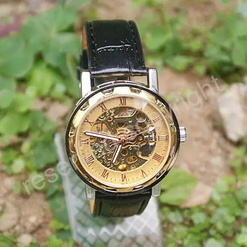 Luxury Brand New Automatic / Wind Up Mechanical Golden Tone Dial Mens Wrist Watch Nice Xmas Gift Wholesale Price A365
Luxury Brand New Automatic / Wind Up Mechanical Golden Tone Dial Mens Wrist Watch Nice Xmas Gift Wholesale Price A365