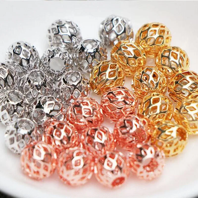 10pcs 4 6 8mm Rose Gold Metal Ball Loose Spacer Beads Hollow Beads for Jewelry Making Charms Bracelets DIY Findings Z854
10pcs 4 6 8mm Rose Gold Metal Ball Loose Spacer Beads Hollow Beads for Jewelry Making Charms Bracelets DIY Findings Z854