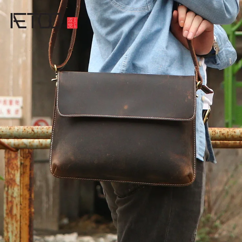 AETOO Crazy horse leather men poor package hand leisure cowhide personality shoulder bag Messenger bag leather retro pac
AETOO Crazy horse leather men poor package hand leisure cowhide personality shoulder bag Messenger bag leather retro pac