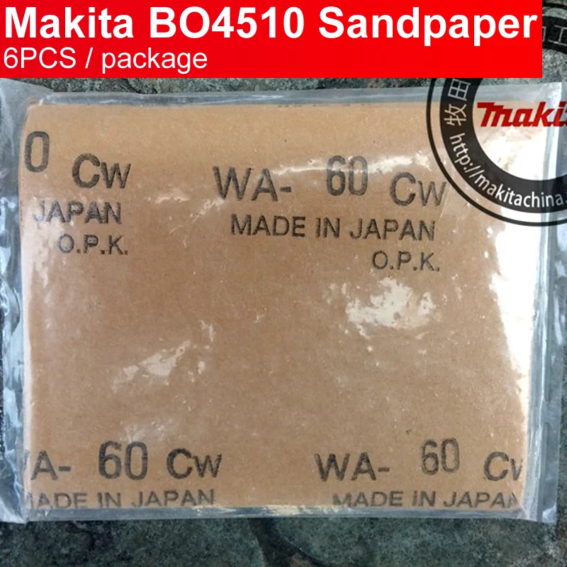 Оригинальная наждачная бумага Makita, сделано в Японии BO4510, наждачная бумага 6 шт./упак., размер частиц 60 114*100 мм
Оригинальная наждачная бумага Makita, сделано в Японии BO4510, наждачная бумага 6 шт./упак., размер частиц 60 114*100 мм