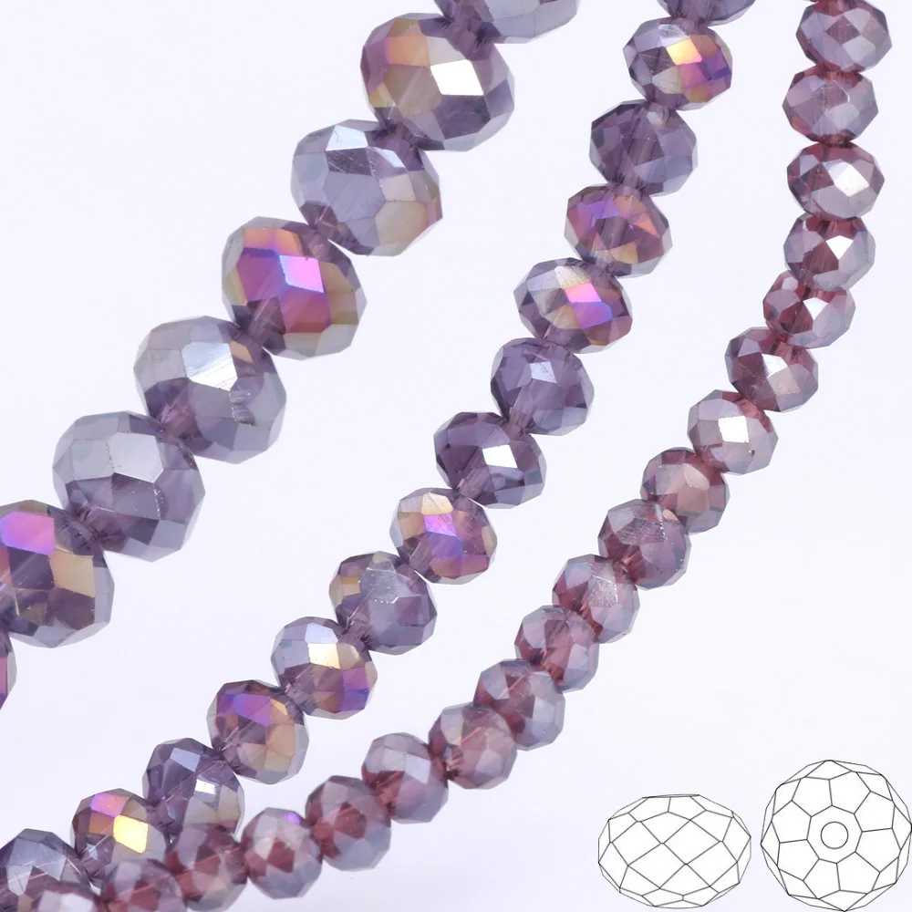 OlingArt 3/4/6/8/10mm Round Glass Beads Rondelle Austria faceted crystal Violet AB color Loose bead DIY Jewelry Making
OlingArt 3/4/6/8/10mm Round Glass Beads Rondelle Austria faceted crystal Violet AB color Loose bead DIY Jewelry Making