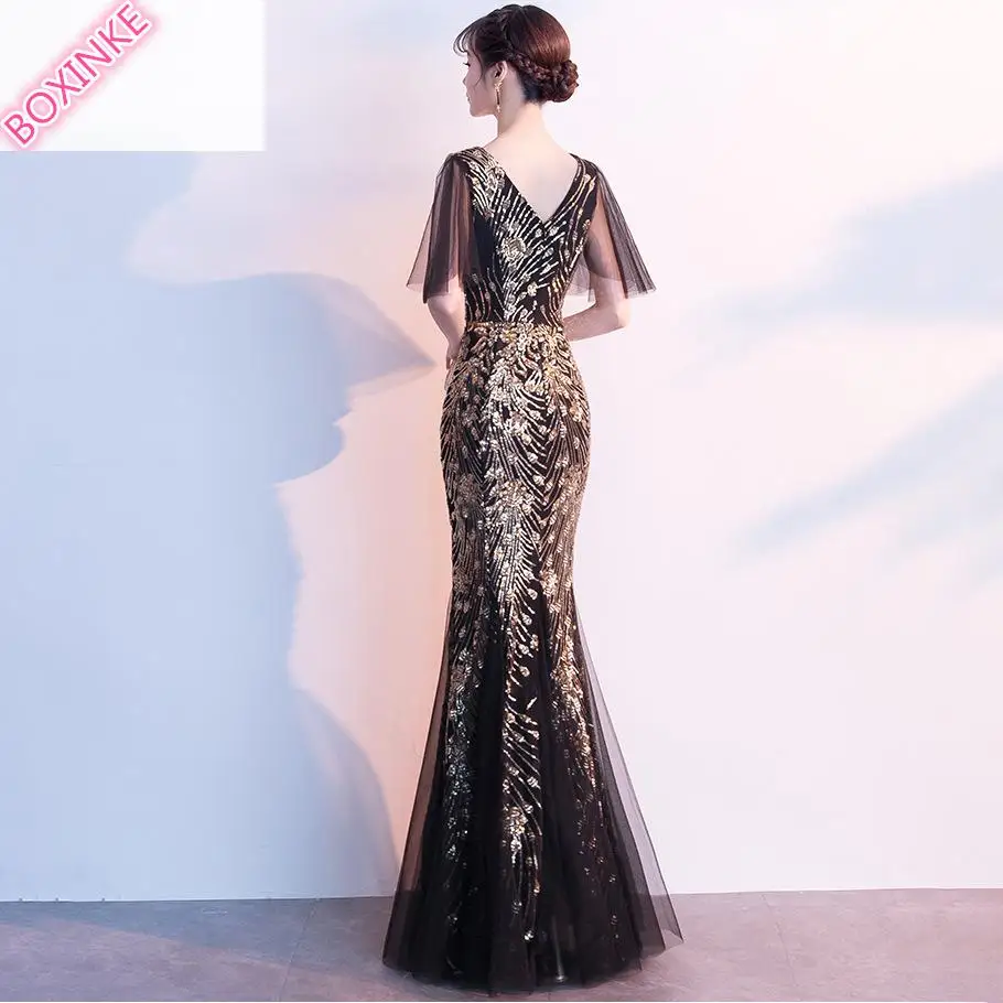 2019 Rushed Ukraine Dress Vestido De Festa Summer New And Sequined Long Banquet Noble Sequin Host V-neck Slimming Fishtail
2019 Rushed Ukraine Dress Vestido De Festa Summer New And Sequined Long Banquet Noble Sequin Host V-neck Slimming Fishtail