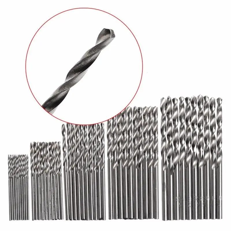 50Pcs/Set High Speed Steel Titanium Plated Twist Drill Bit Set Tool 1/1.5/2/2.5/3mm
50Pcs/Set High Speed Steel Titanium Plated Twist Drill Bit Set Tool 1/1.5/2/2.5/3mm