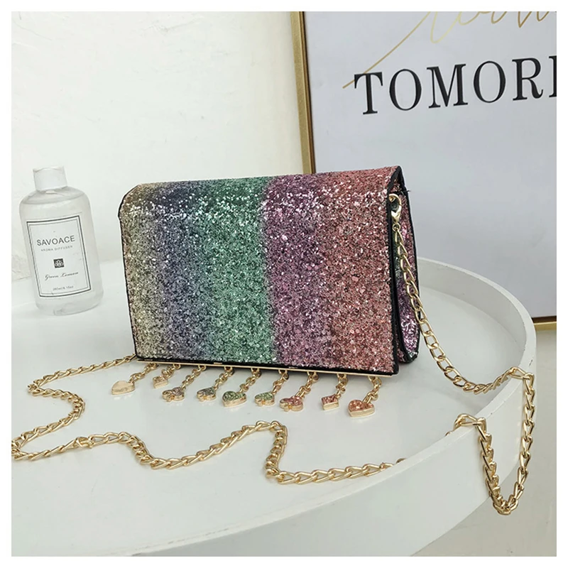 2018 new sequins tassels women's chain party girls shoulder Messenger bag small square fashion wild packageNB005
2018 new sequins tassels women's chain party girls shoulder Messenger bag small square fashion wild packageNB005