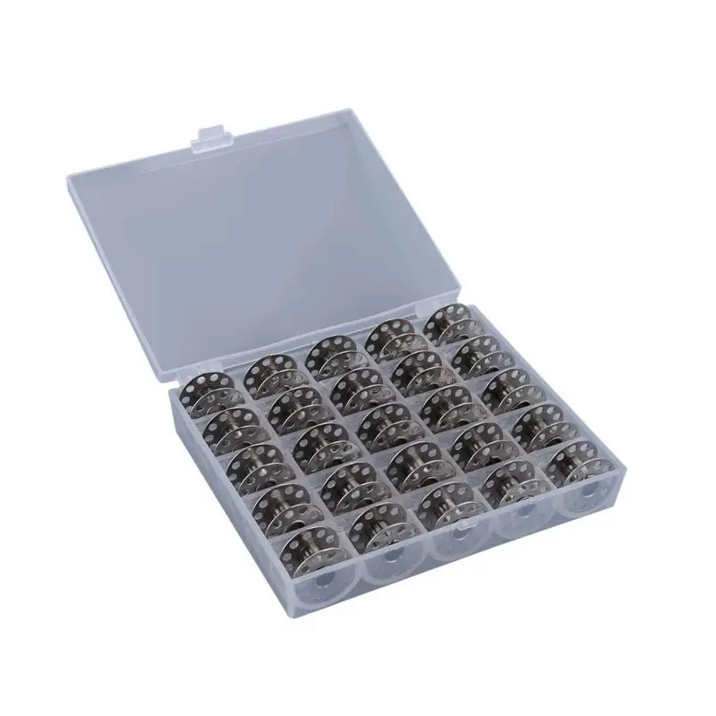 25pcs Bobbin Case Set Transparent Plastic Box Sewing Machine Bobbins Spools for Singer Toyota Needlework Craft Tool
25pcs Bobbin Case Set Transparent Plastic Box Sewing Machine Bobbins Spools for Singer Toyota Needlework Craft Tool