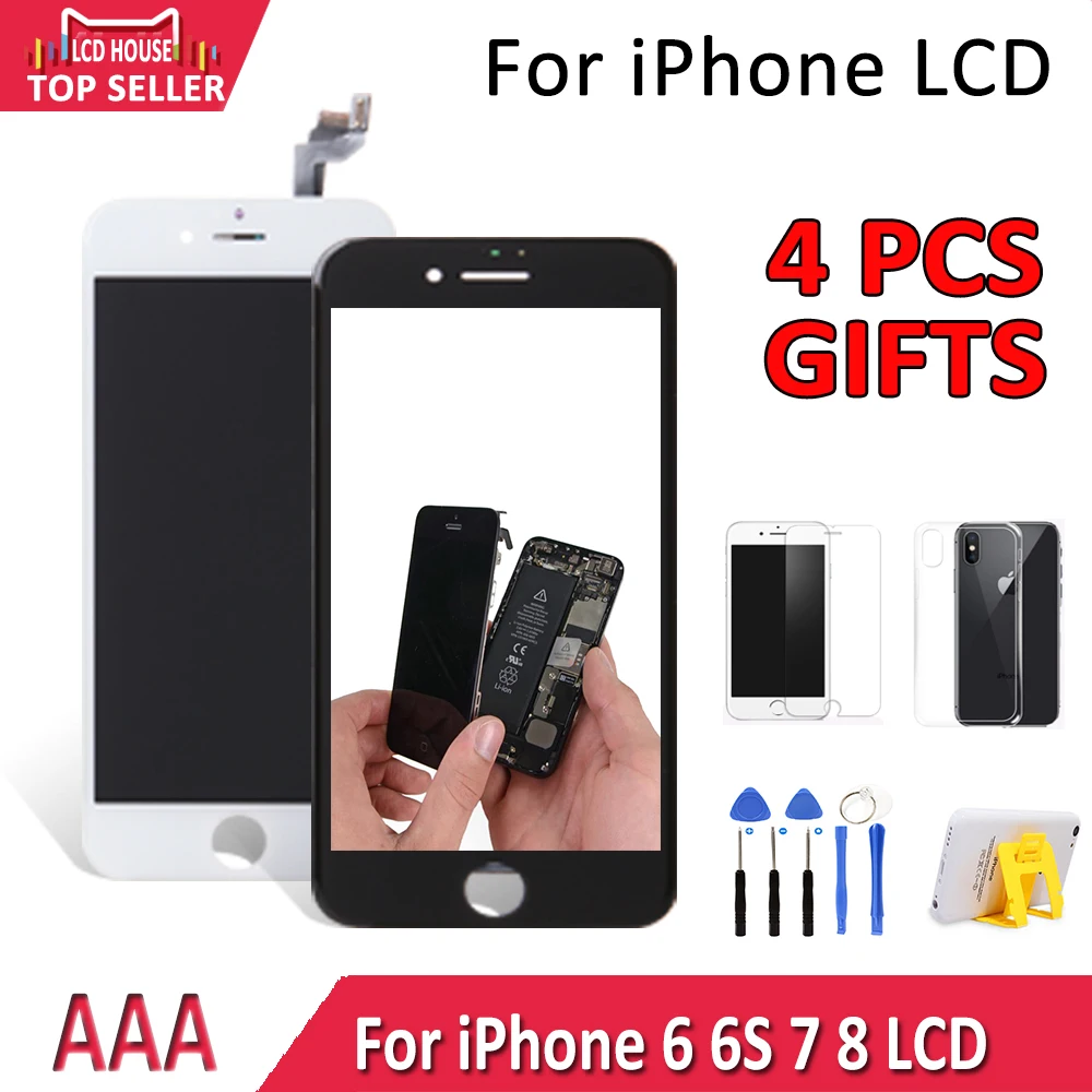 Grade AAA Display For iPhone 6 6S 7 8 Plus LCD Screen Touch Digitizer Screen Assembly Replacement 4.7" inch LCD For iPhone 5 5S
Grade AAA Display For iPhone 6 6S 7 8 Plus LCD Screen Touch Digitizer Screen Assembly Replacement 4.7" inch LCD For iPhone 5 5S