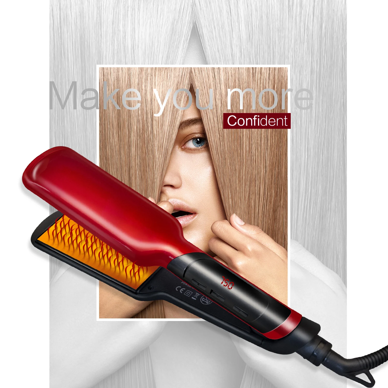 Flat Iron Hair Ceramic Straightener Electric Straightening Curling Professional Hair Salon Beauty Care Curler Styling Tools
Flat Iron Hair Ceramic Straightener Electric Straightening Curling Professional Hair Salon Beauty Care Curler Styling Tools