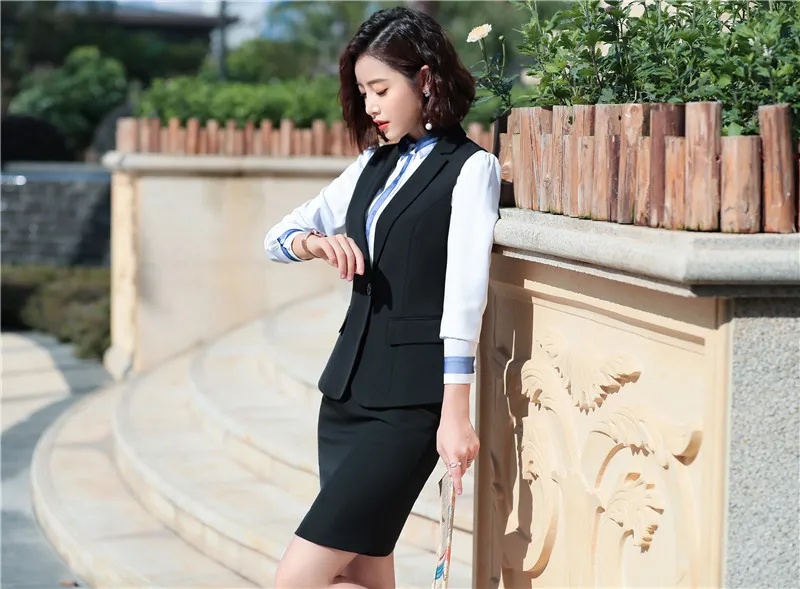 2019 Spring Summer Formal Business Suits With Tops and Skirt For Ladies Work Wear Vest & Waistcoat Set OL Styles Blazers Set
2019 Spring Summer Formal Business Suits With Tops and Skirt For Ladies Work Wear Vest & Waistcoat Set OL Styles Blazers Set