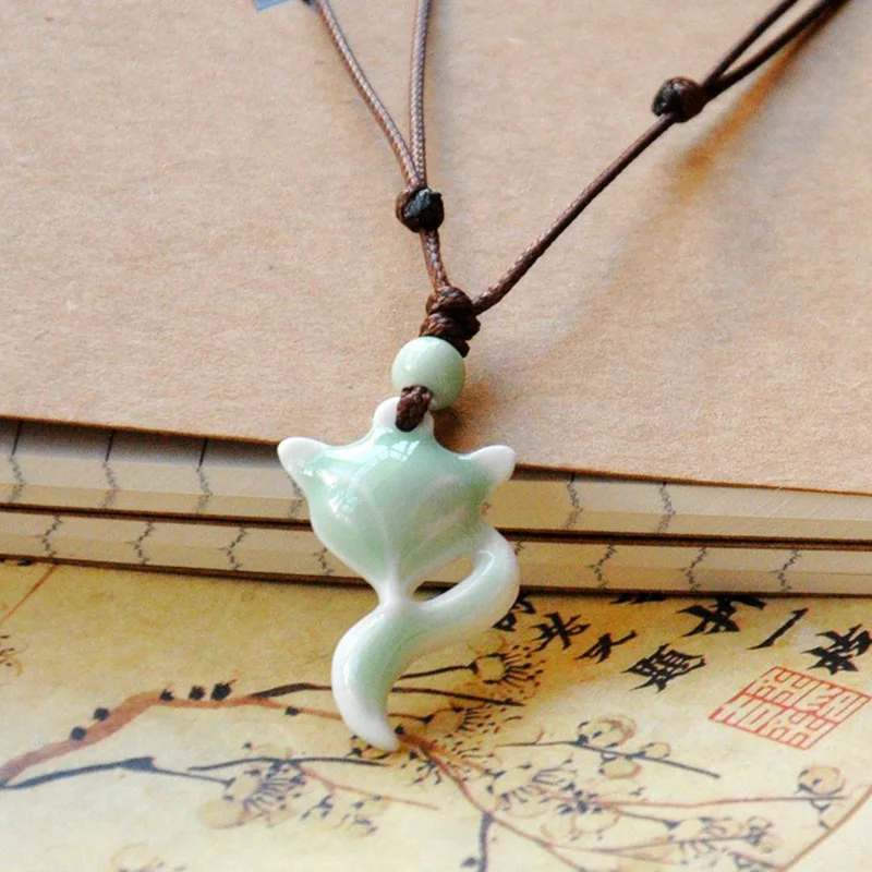 12 Pieces/Lot Long Rope Chain Necklace Beads Ceramic Fox Necklaces Pendants Charm Adjust Choker Sweater Accessories pendant
12 Pieces/Lot Long Rope Chain Necklace Beads Ceramic Fox Necklaces Pendants Charm Adjust Choker Sweater Accessories pendant