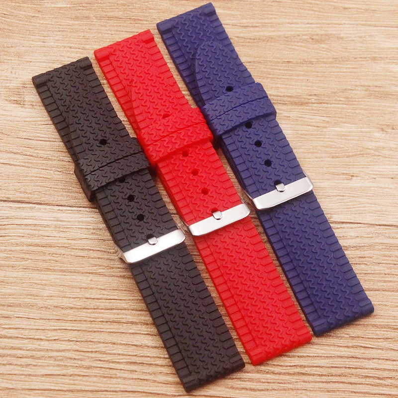 Watch Accessories Silicone Strap 24mm Pin Buckle Men's Watch Strap Suitable for all brands Waterproof
Watch Accessories Silicone Strap 24mm Pin Buckle Men's Watch Strap Suitable for all brands Waterproof