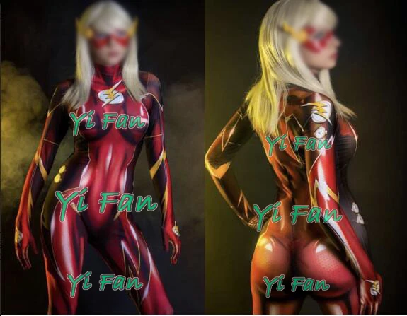 Girl F lash Cosplay Costumes 3D Printed Lycra Spandex Female F lash Superhero Comic Halloween Zentai Catsuits Just Bodysuit
Girl F lash Cosplay Costumes 3D Printed Lycra Spandex Female F lash Superhero Comic Halloween Zentai Catsuits Just Bodysuit