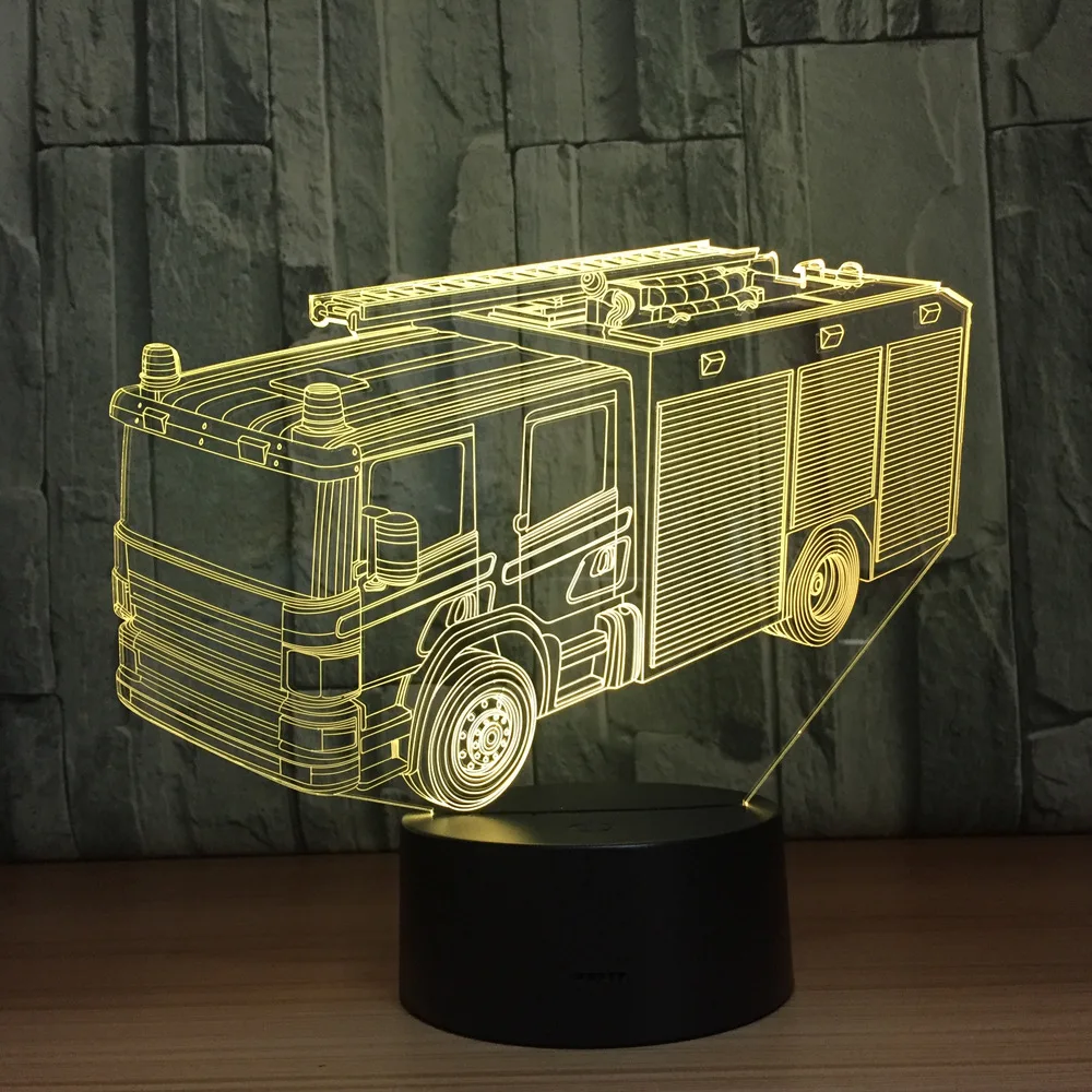 Fire Engine Car 3D Lamp 7 Color LED Night Lamp For Kids Touch LED USB Table Lampara Lampe Baby Sleeping Nightlight for Kid Dream
Fire Engine Car 3D Lamp 7 Color LED Night Lamp For Kids Touch LED USB Table Lampara Lampe Baby Sleeping Nightlight for Kid Dream