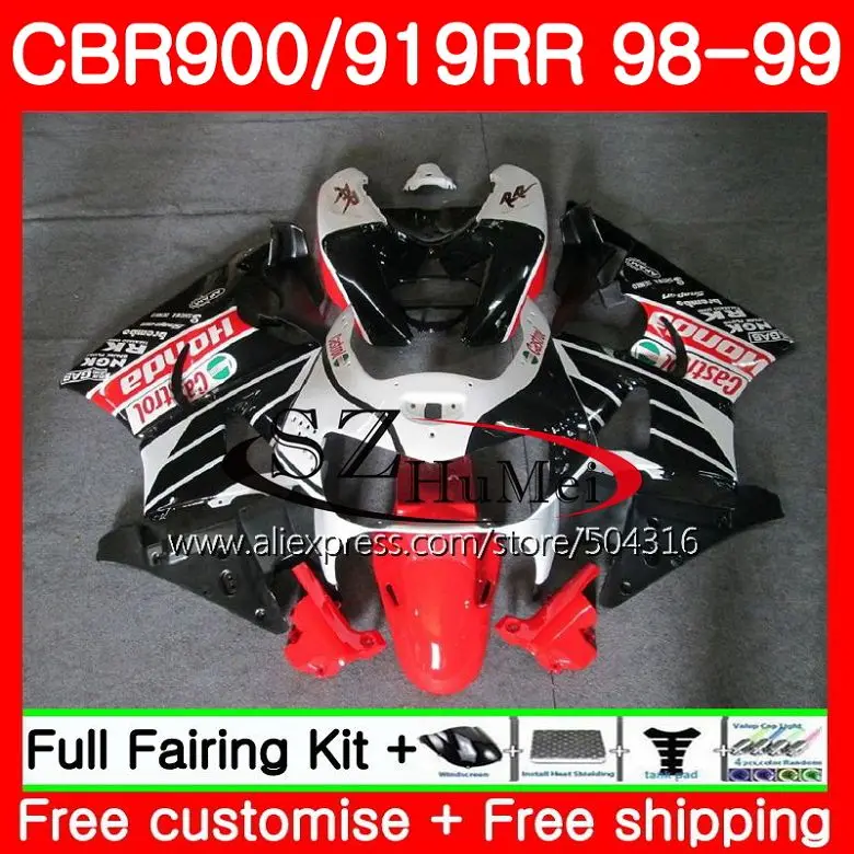 Body For HONDA CBR 919RR CBR900 RR CBR 919 RR Hot sale blk CBR 900RR 57SH4 CBR900RR CBR919RR 98 99 CBR919 RR 1998 1999 Fairings
Body For HONDA CBR 919RR CBR900 RR CBR 919 RR Hot sale blk CBR 900RR 57SH4 CBR900RR CBR919RR 98 99 CBR919 RR 1998 1999 Fairings