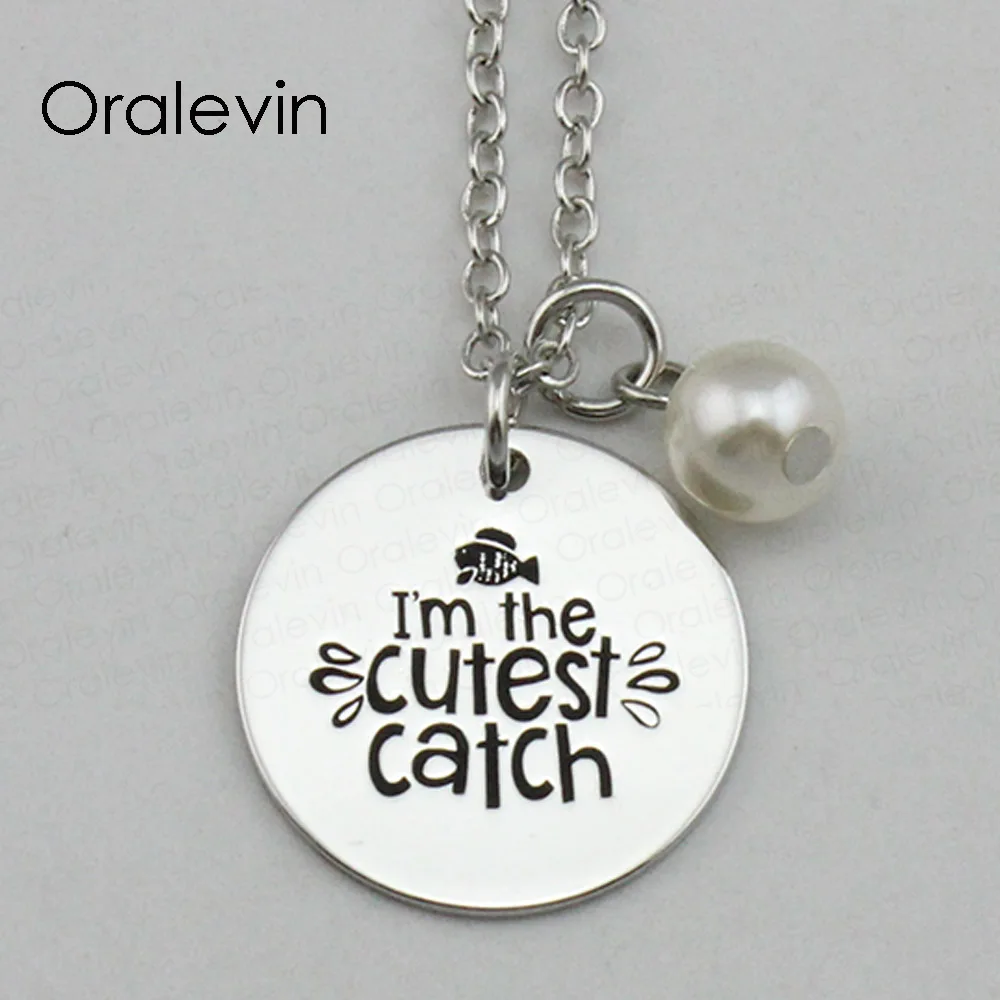 I'M THE CUTEST CATCH Inspired Hand Stamped Engraved Custom Pendant Necklace for Women Fashion Gift Jewelry,10Pcs/Lot, #LN2149
I'M THE CUTEST CATCH Inspired Hand Stamped Engraved Custom Pendant Necklace for Women Fashion Gift Jewelry,10Pcs/Lot, #LN2149