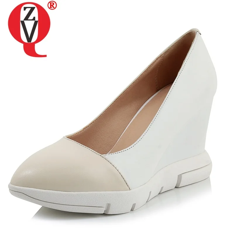 ZVQ Woman Shoes 2019 Spring New Concise Casual Mixed Colors Genuine Leather Woman Pumps Outside Comfortable Pointed Toe Shoes
ZVQ Woman Shoes 2019 Spring New Concise Casual Mixed Colors Genuine Leather Woman Pumps Outside Comfortable Pointed Toe Shoes