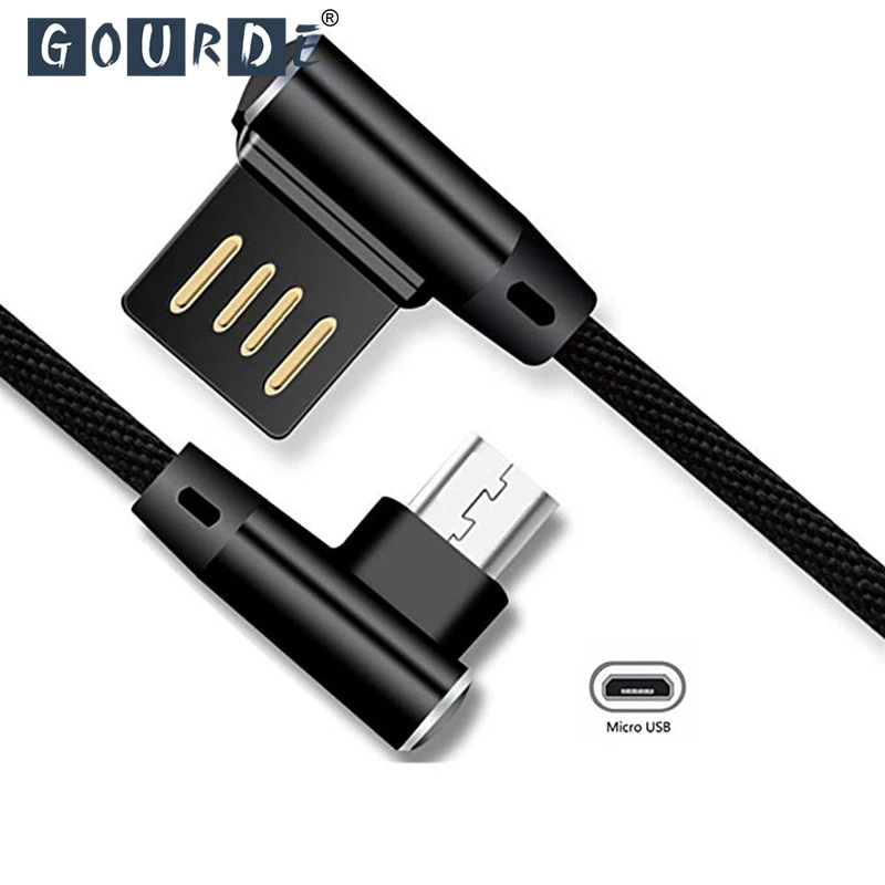 Gourde локоть зарядный кабель Micro USB для Samsung Двусторонняя вилка нейлоновый Huawei Xiaomi L