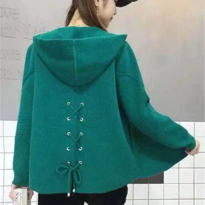 2019 Woman New Fashion Spring Autumn Hooded Oversize Knit Cardigan Sweater Coat Female Loose Lace Up Tricot Outerwear K143
2019 Woman New Fashion Spring Autumn Hooded Oversize Knit Cardigan Sweater Coat Female Loose Lace Up Tricot Outerwear K143