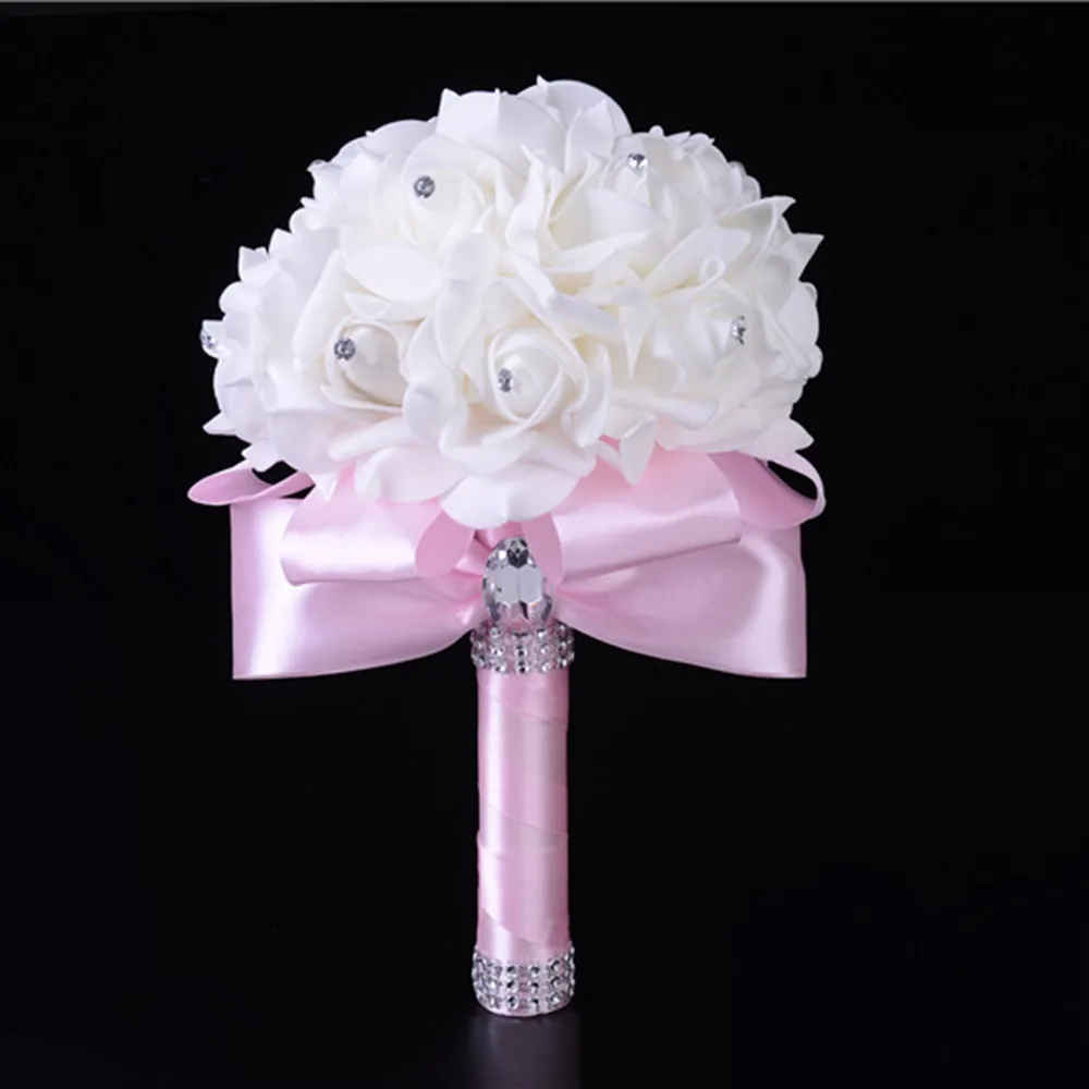 Фото Искусственные цветы искусственный жемчуг свадебный букет - купить