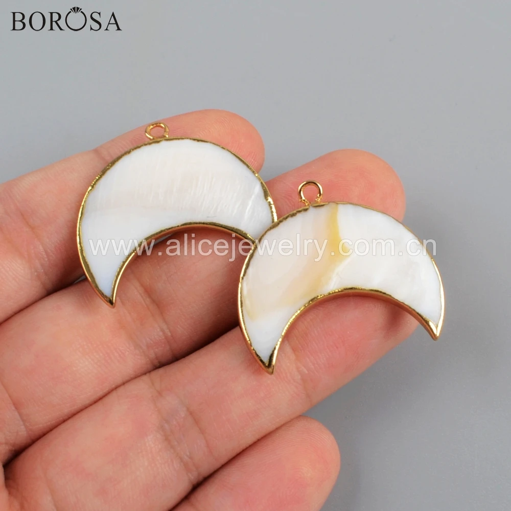 BOROSA 5/10PCS Natural White Shell Necklace Copper Link Chains Moon Pendant for Ladies Daily Style G1726-N
BOROSA 5/10PCS Natural White Shell Necklace Copper Link Chains Moon Pendant for Ladies Daily Style G1726-N