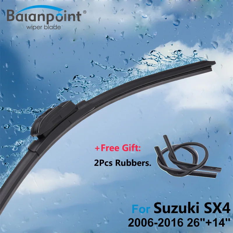 Щетки стеклоочистителя 2 шт + мягкие резинки для Suzuki SX4 2006 2016 26 "+ 14" хорошие