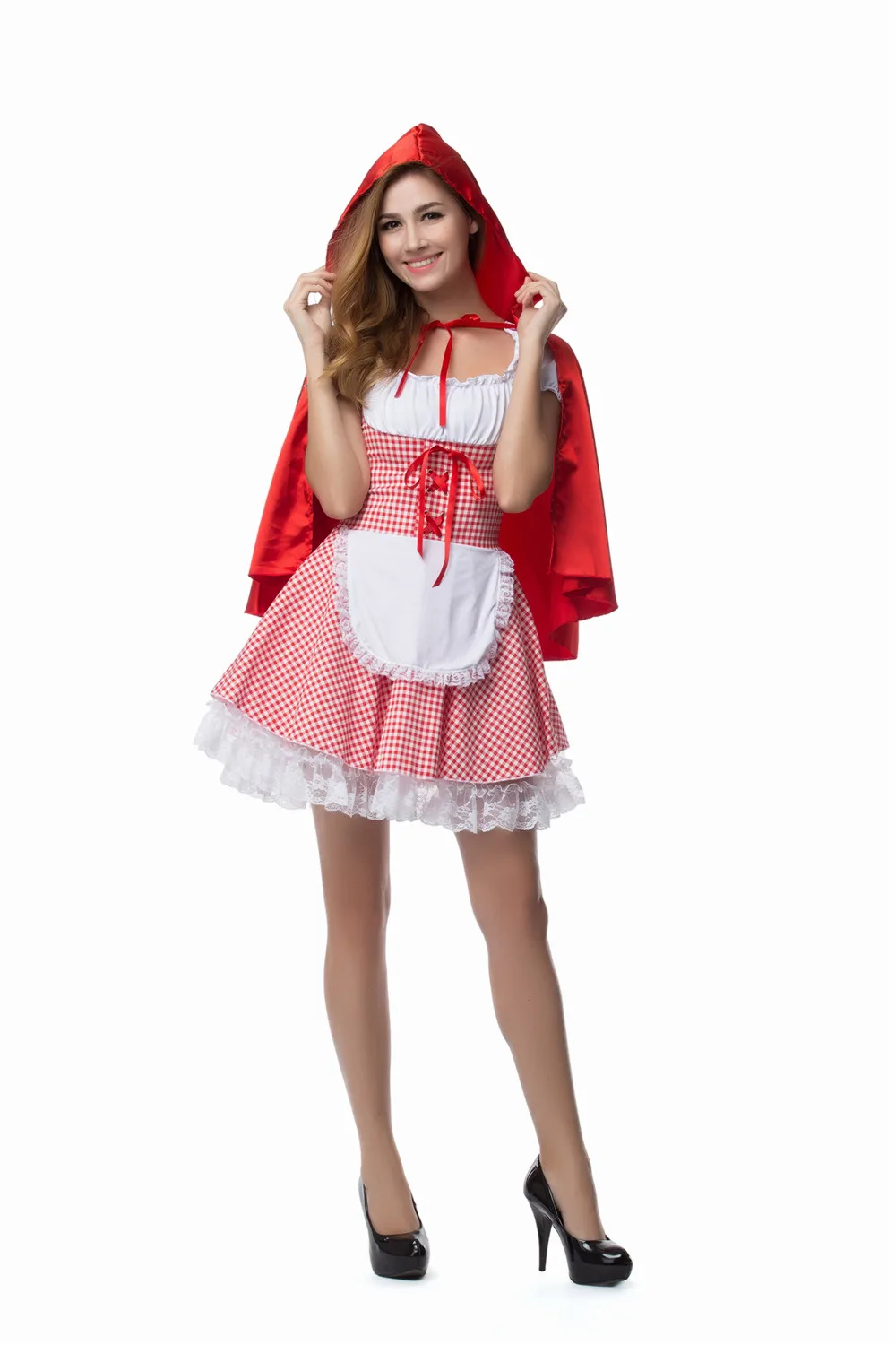 S-6XL High Quality Adult Little Red Riding Hooded Costume for Women cosplay Fantasia Game Uniform Halloween Party Fancy Dress
S-6XL High Quality Adult Little Red Riding Hooded Costume for Women cosplay Fantasia Game Uniform Halloween Party Fancy Dress