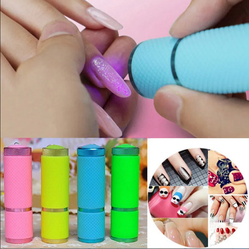 High grade Mini LED Flashlight UV Lamp Portable For Nail Gel Fast Dryer Cure 4 Colors Choose Manicure Tool | Красота и здоровье