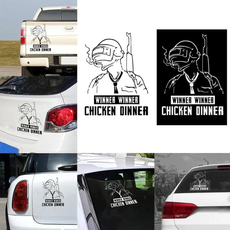 1Pcs 25*20cm For PUBG Game Player Car Sticker Winner Winner Chicken Dinner Vinyl Car Body Rear Windshield Styling Decal Stickers
1Pcs 25*20cm For PUBG Game Player Car Sticker Winner Winner Chicken Dinner Vinyl Car Body Rear Windshield Styling Decal Stickers