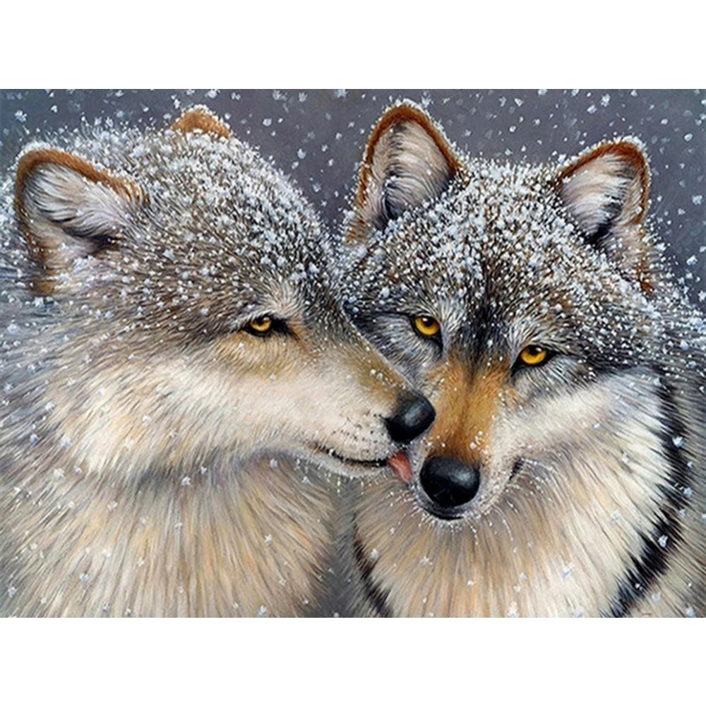 

Diamond Embroidery Wolves Diamond Painting Wolf Full Square/Round Cross Stitch Animal 5D DIY Rhinestones Mosaic Beadwork