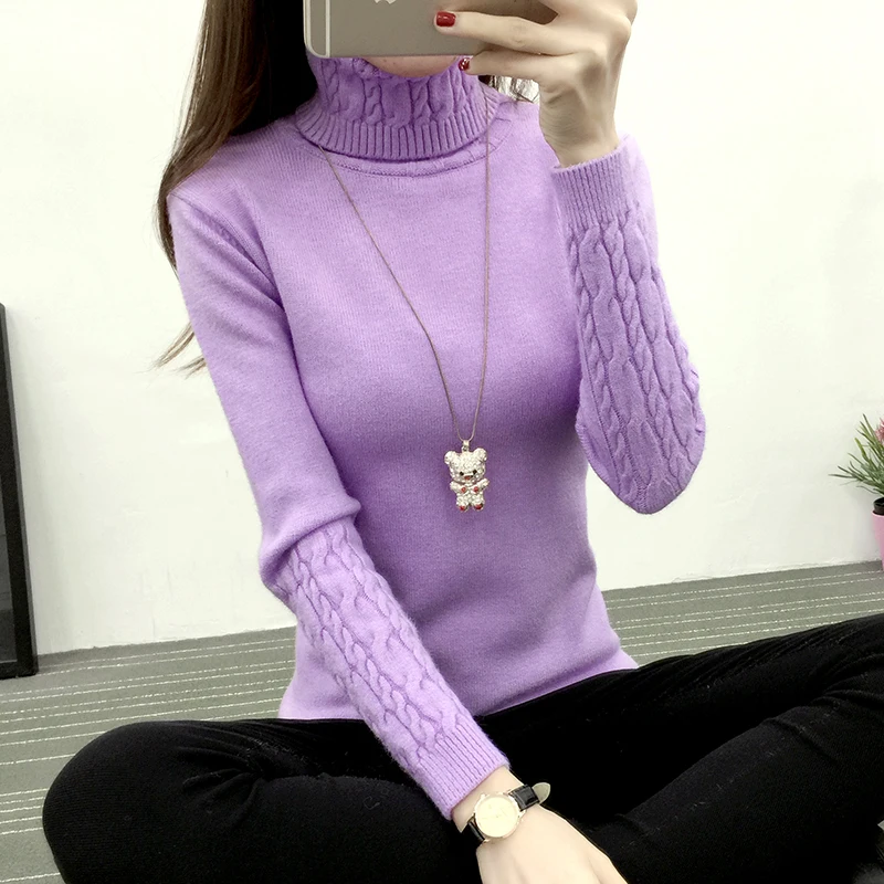 OLGITUM Warm Knitting Sweaters And Pullovers For Women 2020 Spring Autumn Casual Elastic Turtleneck Long Sleeve Knitwear SW427
OLGITUM Warm Knitting Sweaters And Pullovers For Women 2020 Spring Autumn Casual Elastic Turtleneck Long Sleeve Knitwear SW427