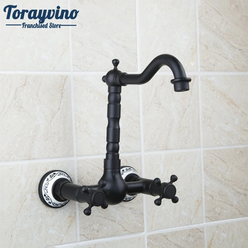 Bathroom Vessel Vanity Wall Mounted Oil Rubbed Black Bronze Swivel Spout Bathtub Ceramic Handle Sink Faucet,Mixer Tap
Bathroom Vessel Vanity Wall Mounted Oil Rubbed Black Bronze Swivel Spout Bathtub Ceramic Handle Sink Faucet,Mixer Tap