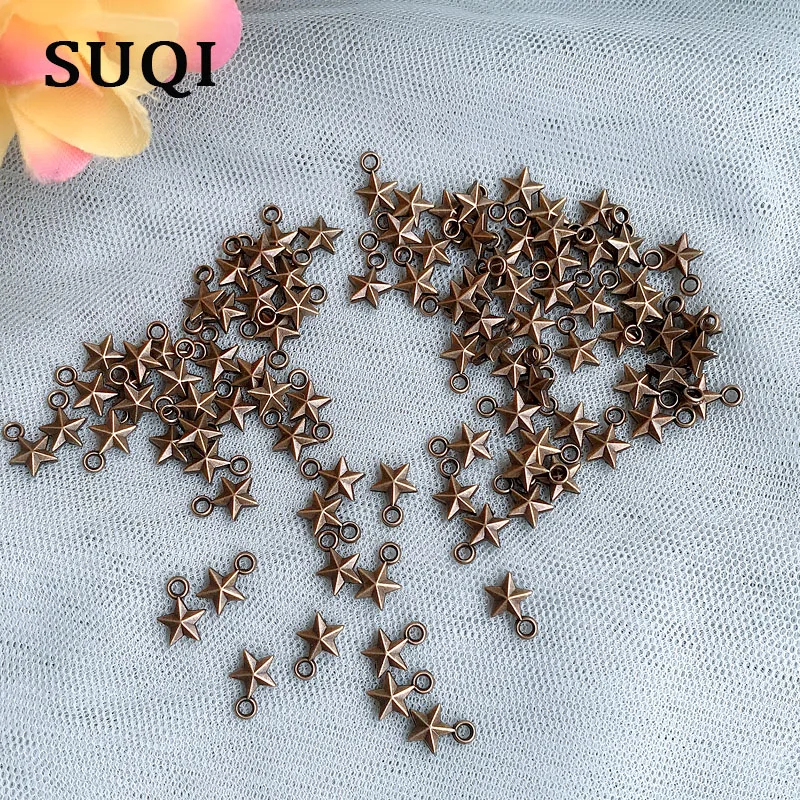 SUQI 30 PCS 8mm Bronze Double sided stars Earring Necklace Earrings Bracelet Pendant Ornaments jewelry a lot making Accessories
SUQI 30 PCS 8mm Bronze Double sided stars Earring Necklace Earrings Bracelet Pendant Ornaments jewelry a lot making Accessories