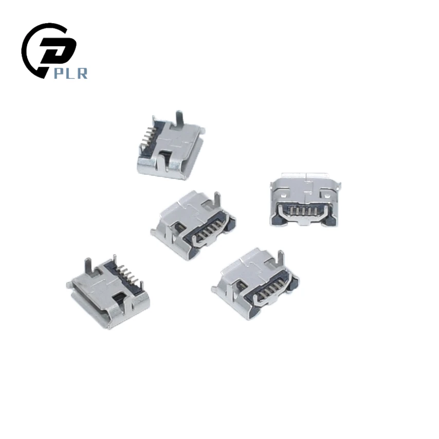 100 шт. микро USB мини разъем 5pin 6 4 мм Короткая игла 5P DIP2 порт для передачи данных