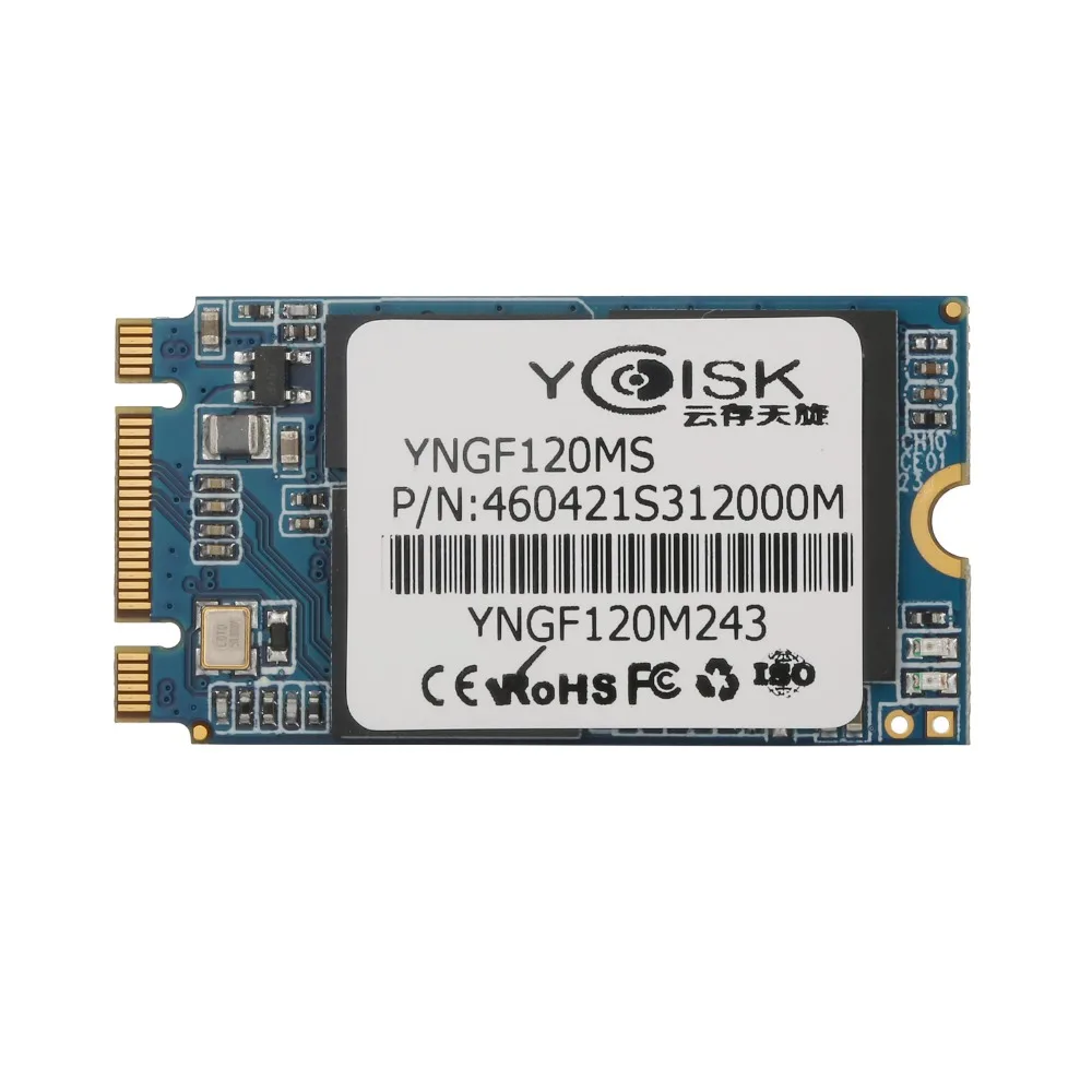 Фото Goldendisk YCdisk Serial NGFF SSD 128GB 2260 olid State Drive внутренний мини mSATA 2242 стабильный M2 для Ультра