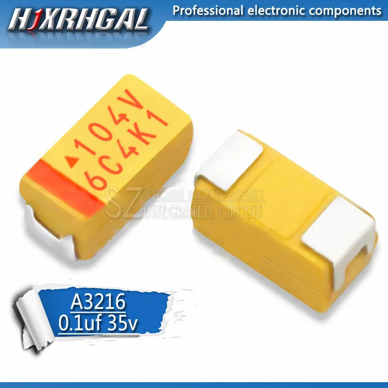 20 штук в 3216 0,1 мкФ 100nF 35V 104V SMD Танталовый конденсатор с алюминиевой крышкой, hjxrhgal
20 штук в 3216 0,1 мкФ 100nF 35V 104V SMD Танталовый конденсатор с алюминиевой крышкой, hjxrhgal