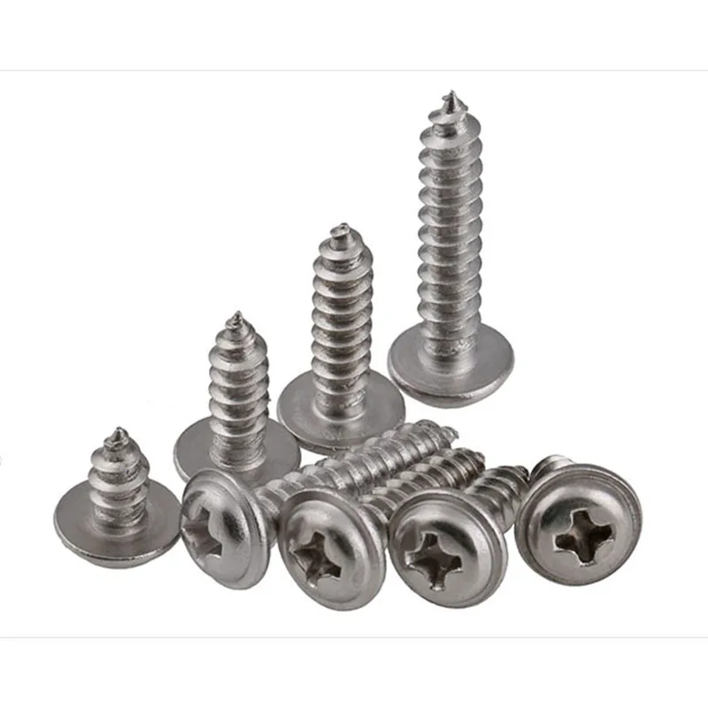 M2M2.3M2.6M3M4 304 With Pad Stainless Steel Round Head / Pan Head Self-Tapping Screws With Pad Screws 50 Pcs
M2M2.3M2.6M3M4 304 With Pad Stainless Steel Round Head / Pan Head Self-Tapping Screws With Pad Screws 50 Pcs