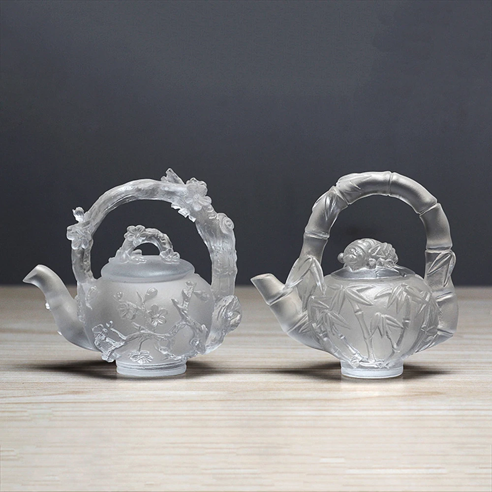 Boutique! Clear Quartz Crystal Plum Blossom Teapot Hand-Carved Crystal Teapot Collection Crafts Home Decoration Gift
Boutique! Clear Quartz Crystal Plum Blossom Teapot Hand-Carved Crystal Teapot Collection Crafts Home Decoration Gift