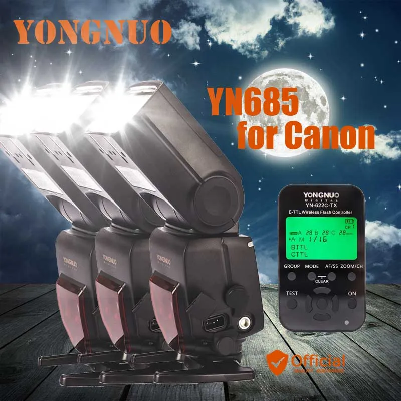 3x YONGNUO YN685 C Flash Speedlite GN60 Wireless TTL HSS 1/8000S+Trigger for Canon 1d 1ds 1dx 5d ii iii 7d 70d 60d 50d 40d 700d
3x YONGNUO YN685 C Flash Speedlite GN60 Wireless TTL HSS 1/8000S+Trigger for Canon 1d 1ds 1dx 5d ii iii 7d 70d 60d 50d 40d 700d