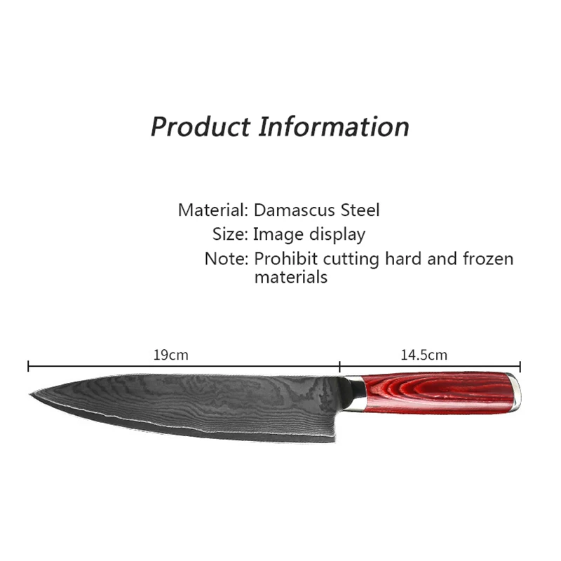PTOC 8-inch Damascus steel chef knife sashimi slicer multi-purpose knife kitchen Knives Sharp Cleaver Vegetable Santoku Knife
PTOC 8-inch Damascus steel chef knife sashimi slicer multi-purpose knife kitchen Knives Sharp Cleaver Vegetable Santoku Knife