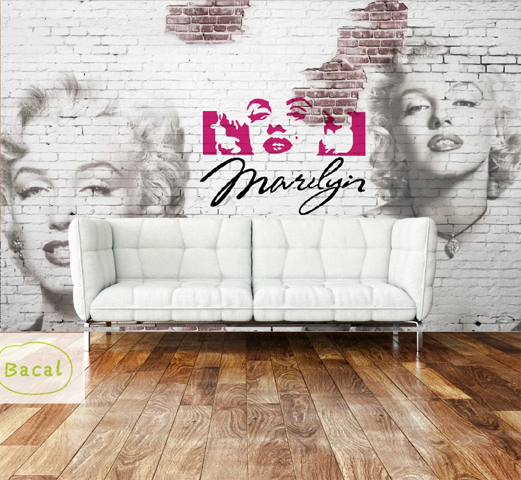 Bacal 3d Marilyn Monroe Figure Wall Painting Mural 3d Bricks Wallpaper Mural 5D Wall Photo Mural Wall paper for Sofa Background
Bacal 3d Marilyn Monroe Figure Wall Painting Mural 3d Bricks Wallpaper Mural 5D Wall Photo Mural Wall paper for Sofa Background