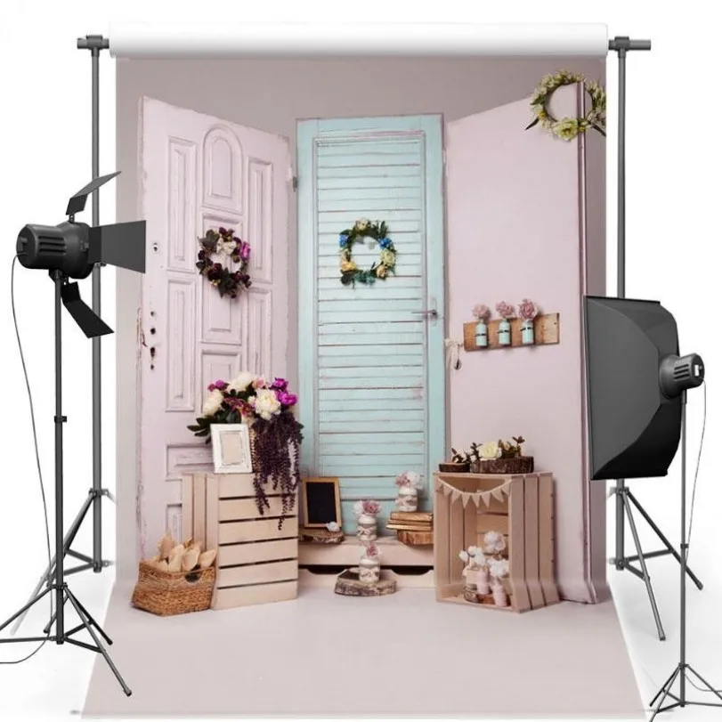 Blue White Wood Door Garland Room background polyester or Vinyl cloth High quality Computer print wall photo backdrop
Blue White Wood Door Garland Room background polyester or Vinyl cloth High quality Computer print wall photo backdrop