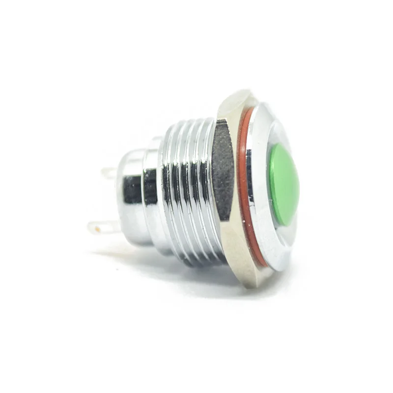 16mm Green Press Button Led Power Mark Lamp Latching Control Switch Self-lock Push 16E-Q10F/N | Обустройство дома