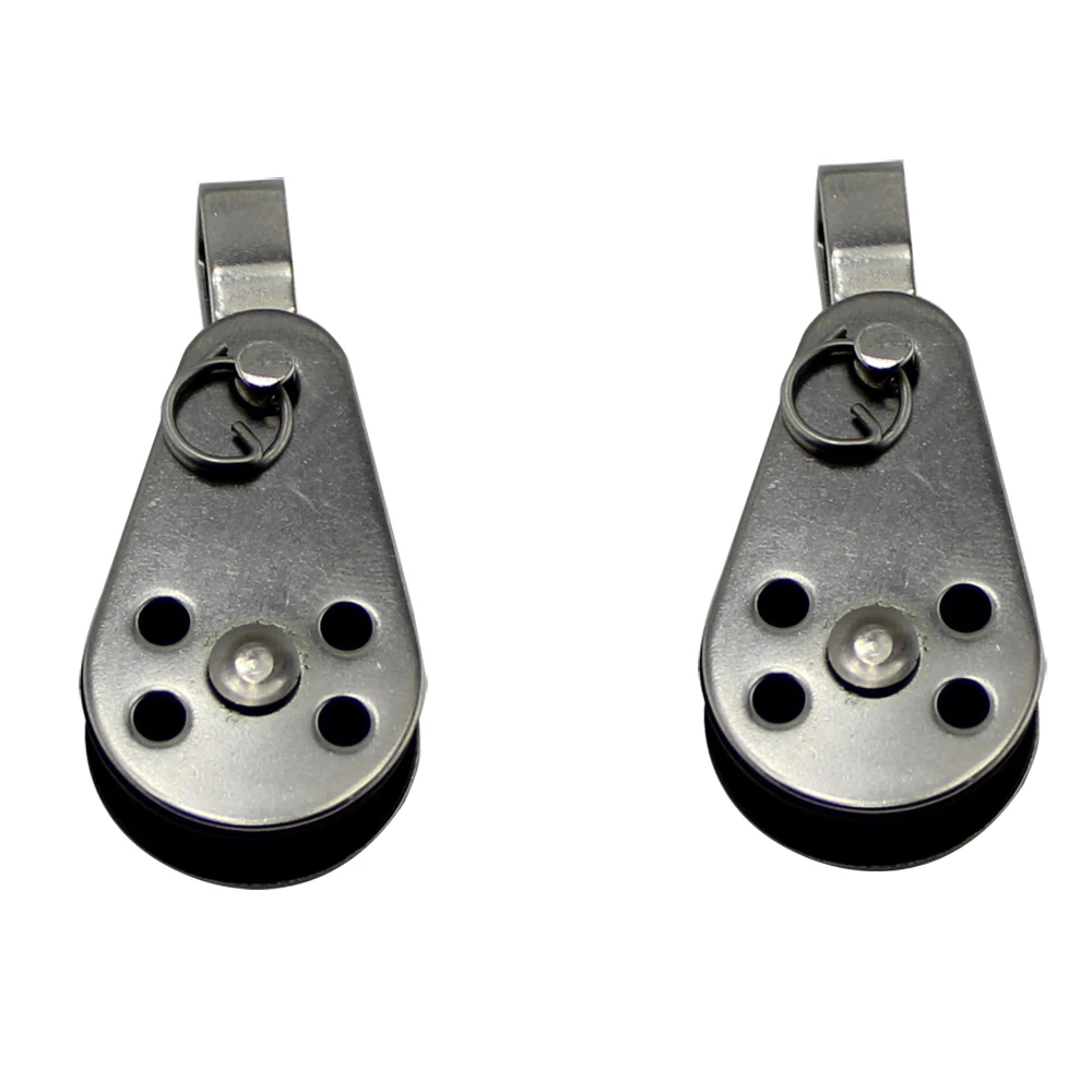 Stainless Single Nylon Sheave Pulley Block Stainless Steel 316 Wire Rope Pulley with 25mm Nylon Wheel 2pcs
Stainless Single Nylon Sheave Pulley Block Stainless Steel 316 Wire Rope Pulley with 25mm Nylon Wheel 2pcs